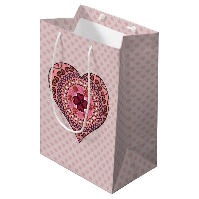 Layers of the Heart Gift Bag (Front Angled)