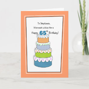 Layers of Wishes 65th or Any Age Birthday Card