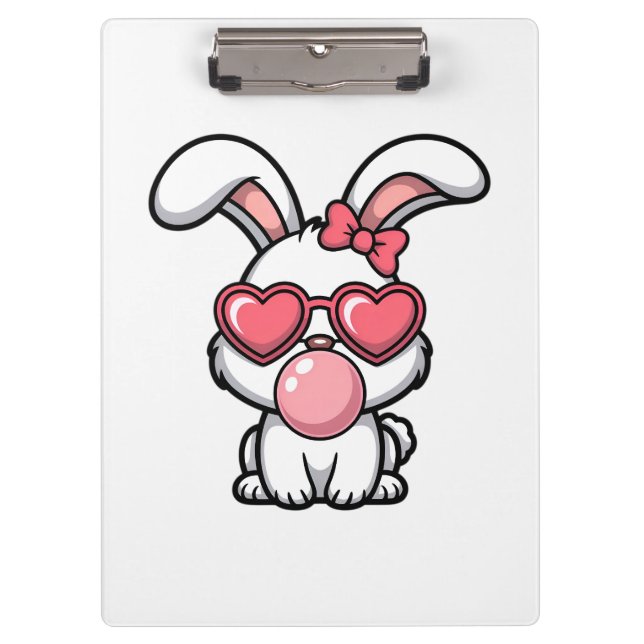 layful Kawaii Rabbit with Bubblegum Bubble Clipboard (Front)