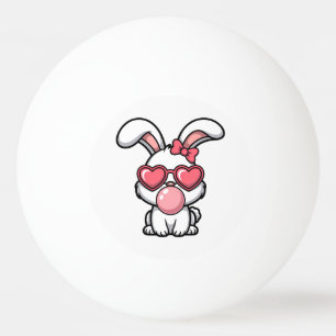 layful Kawaii Rabbit with Bubblegum Bubble Ping Pong Ball