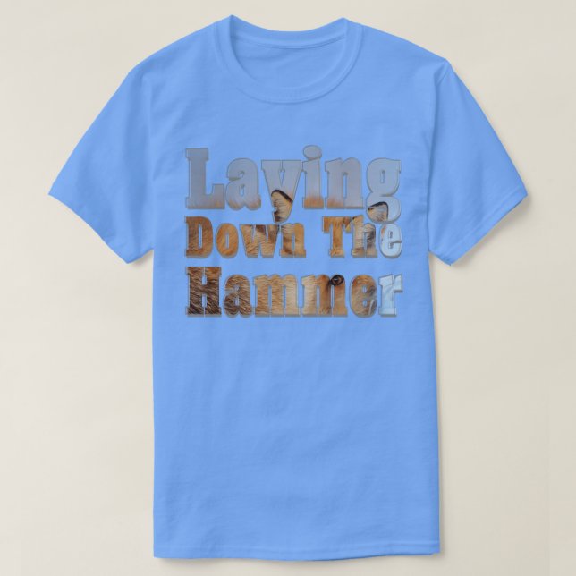Laying Down The Hammer T-Shirt (Design Front)