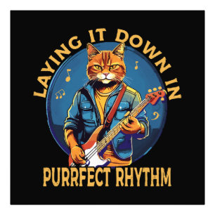 Laying it Down in Purr-fect Rhythm Photo Print