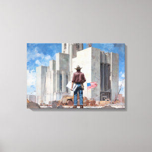Laying the Foundations  Canvas Print