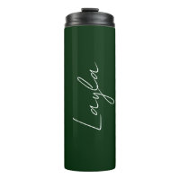 'Layla' A Template For Your Name Classy Dark Green