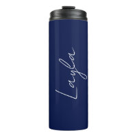 'Layla' A Template For Your Name Elegant Dark Blue