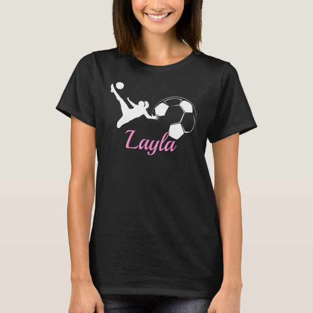 Layla Name Soccer Personalised T-Shirt (Front)