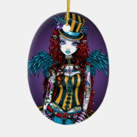 "Layla" Steampunk Circus Tattoo Sideshow Ornament