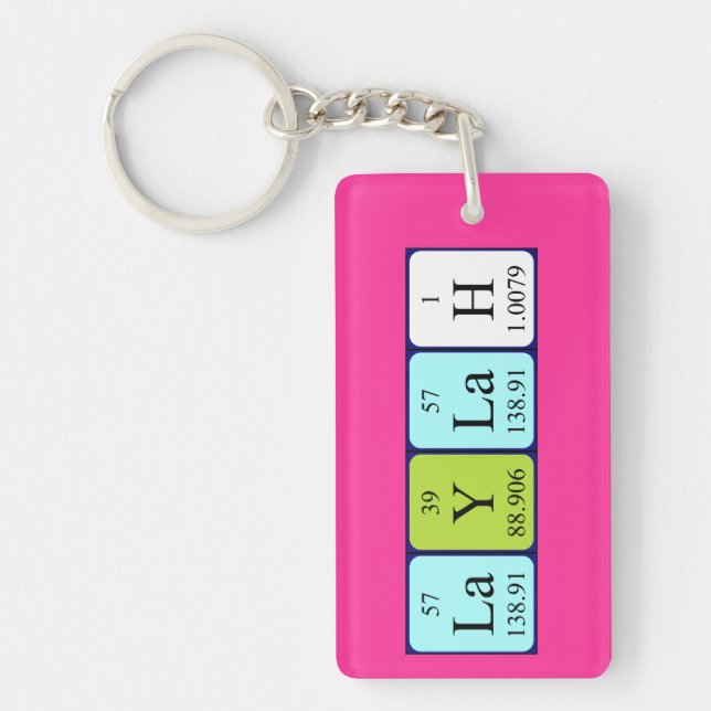Laylah periodic table name keyring (Front)