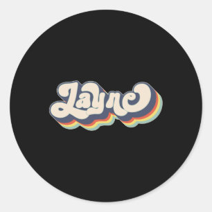 Layne Name Personalised Surname First Name Layne  Classic Round Sticker