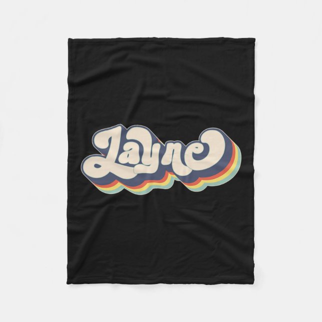 Layne Name Personalised Surname First Name Layne  Fleece Blanket (Front)