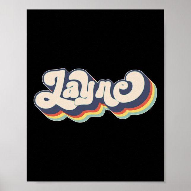 Layne Name Personalised Surname First Name Layne  Poster (Front)