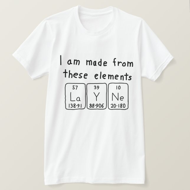 Layne periodic table name shirt (Design Front)