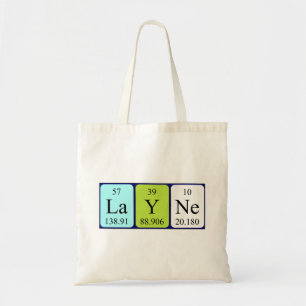 Layne periodic table name tote bag