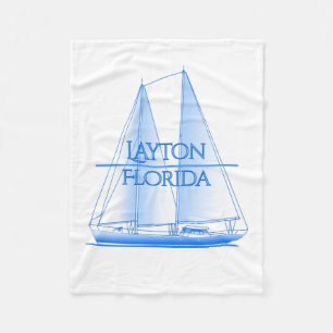 Layton Coastal Nautical Sailing Sailor Fleece Blanket