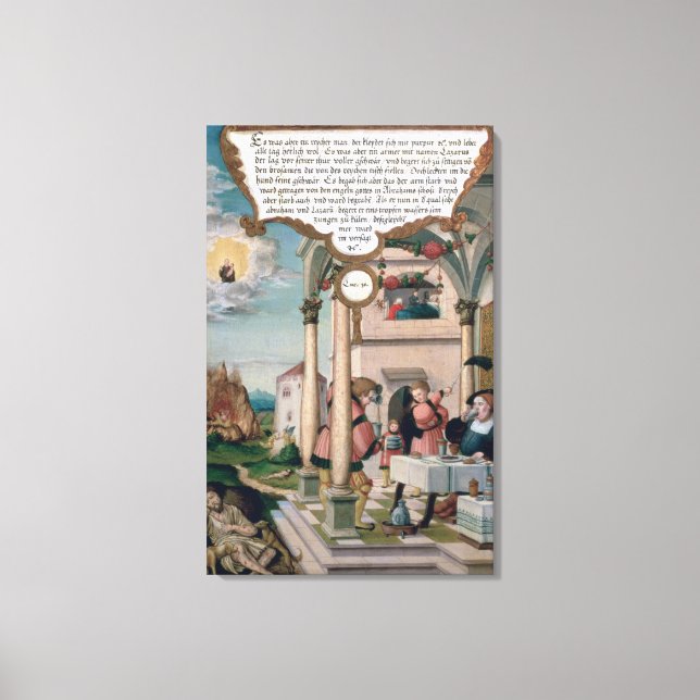 Lazarus and the Rich Man's Table Canvas Print (Front)
