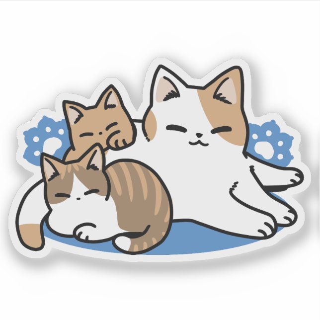 Laze Furr Days - Cute Lazy Cats Design (Front)