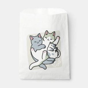 Laze Furr Days - Cute Lazy Cats Design Favour Bags