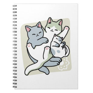 Laze Furr Days - Cute Lazy Cats Design Notebook
