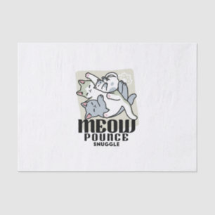 Laze Furr Days - Cute Lazy Cats Design Tissue Paper