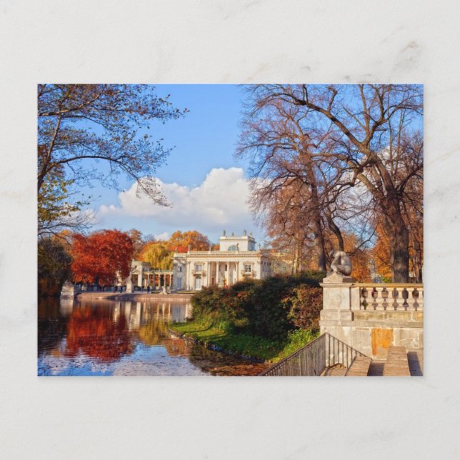 Lazienki Park in Warsaw Postcard (Front)
