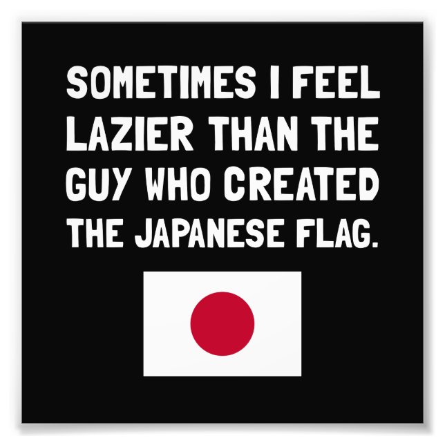 Lazier Japanese Flag Photo Print (Front)