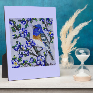 Lazuli Bunting Plaque