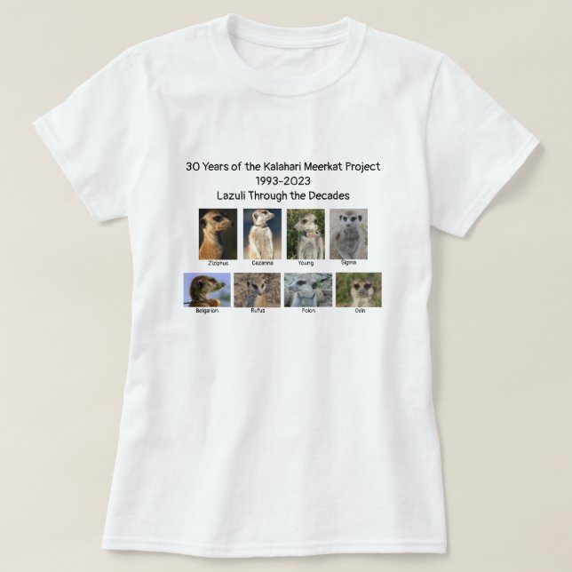 Lazuli Throughout the Decades T-Shirt (Design Front)