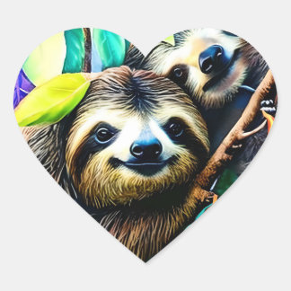 Lazy adhesive heart sticker