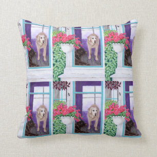 Lazy Afternoon Labradors Painting Cushion