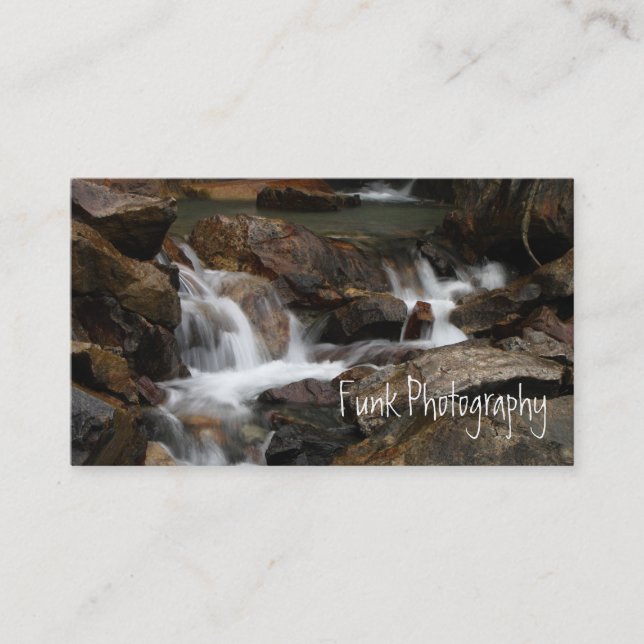 Lazy Alaskan Waterfall Business Card (Front)