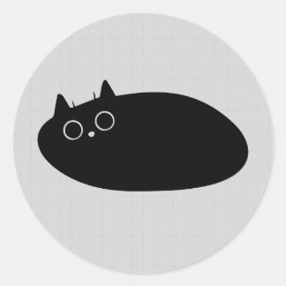 Lazy Black Cat | Gifts for Cat lovers!! Classic Round Sticker