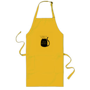 Lazy black cat Spiral Photo Notebook Long Apron