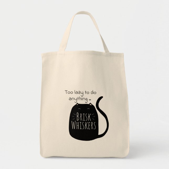  Lazy black cat Tote Bag (Front)