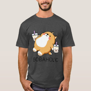 Lazy Bobaholic Shiba Loves Boba T-Shirt