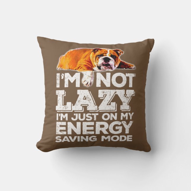 LAZY BULLDOG CUSHION (Front)