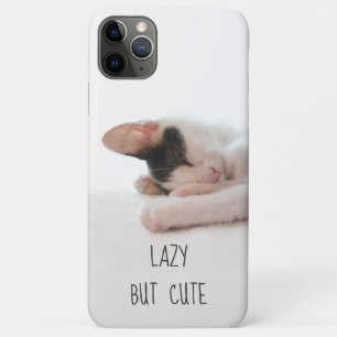 Lazy But Cute Kitten Photo Cat Lover Funny Cool iPhone 11 Pro Max Case