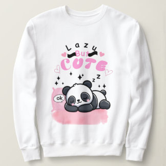 Lazy But Cute Sleeping Panda Kawaii Aesthetic T-Sh Sweatshirt