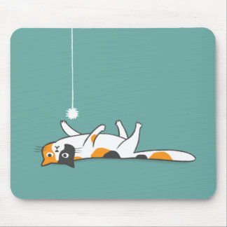 Lazy Calico Cat | Cute Pet Kitty Lover's Mousepad