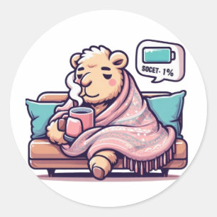 Lazy Camel Sticker Cute Cosy Coffee Mood