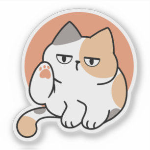 Lazy Cat Attitude – Too Bored to Care Funny Quote