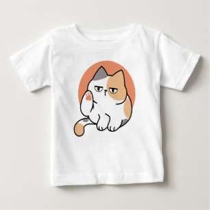 Lazy Cat Attitude – Too Bored to Care Funny Quote Baby T-Shirt