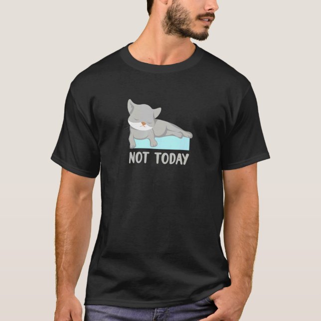 Lazy Cat  For Kitten Owners T-Shirt (Front)