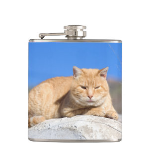 Lazy cat hip flask