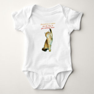Lazy Cat Lover Funny Cute Cat Baby Bodysuit