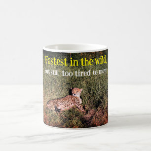 Lazy cheetah photo coffee mug