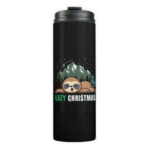 Lazy Christmas Sloth  Funny Thermal Tumbler