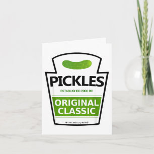 Lazy costume pickle jar  card