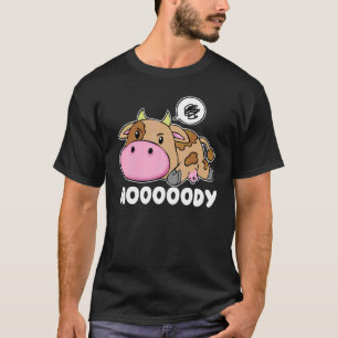 Lazy Dairy Cow Moody Heifer Farmer Cow Castle T-Shirt