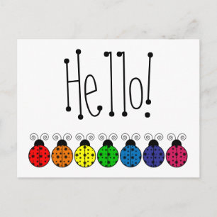 Lazy Daisy Ladybug Postcard