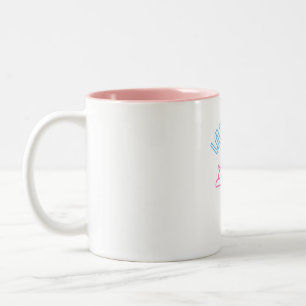 Lazy Day dog snooze weekend Two-Tone Coffee Mug